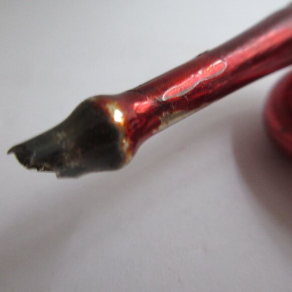 2 Hand Blown Glass Christmas Ornament Trumpet French Horn Bugle Vtg Missing Cap - Picture 16 of 16